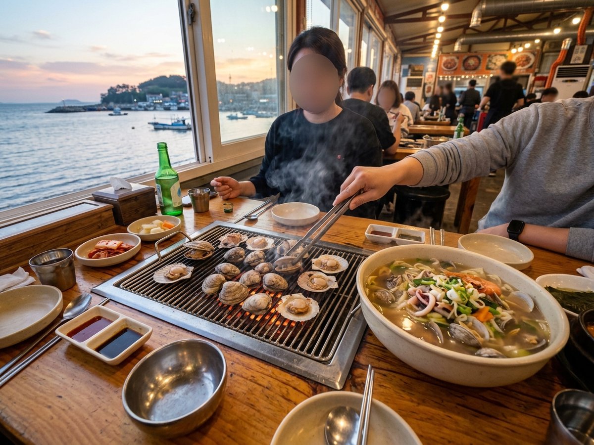 경기 시흥 오이도 해산물 식당 왕손조개구이칼국수